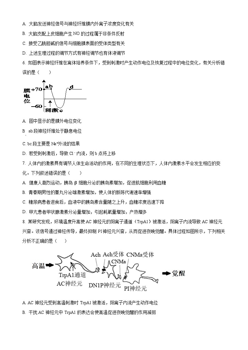 精品解析：山东省烟台市招远市二中2022-2023学年高二上学期期中考前模拟练习生物试题（原卷版+答案解析）02