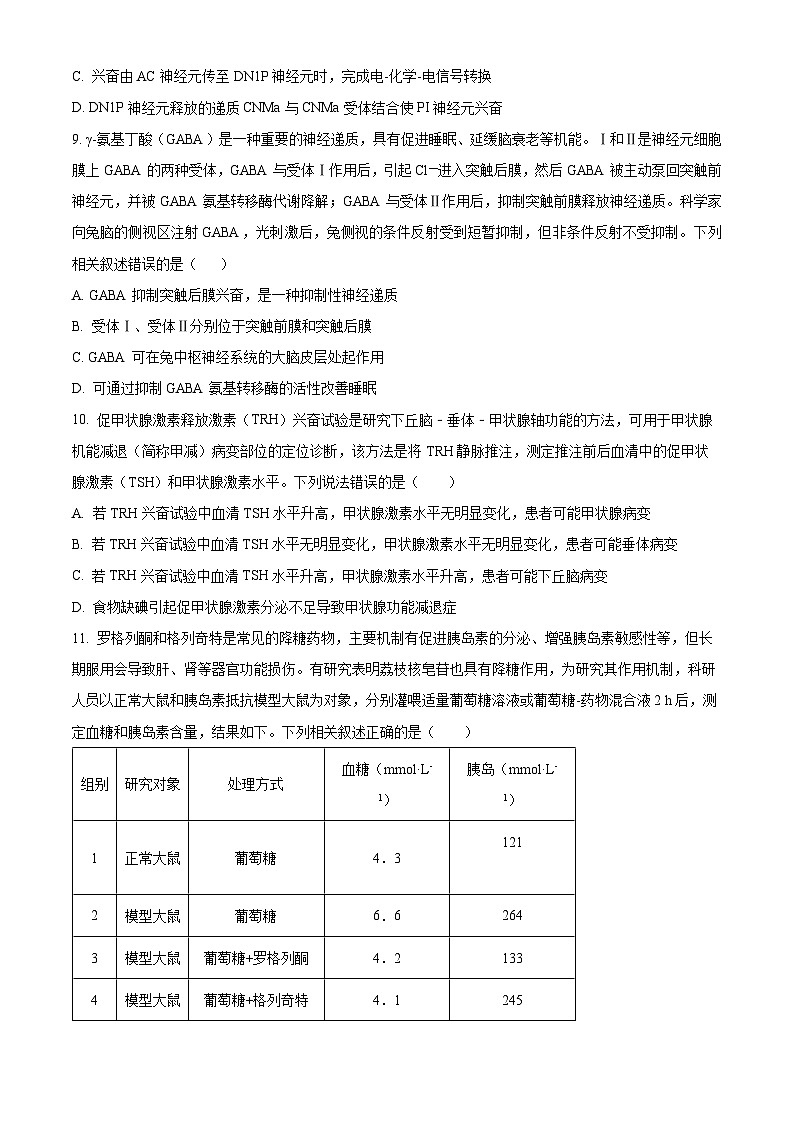 精品解析：山东省烟台市招远市二中2022-2023学年高二上学期期中考前模拟练习生物试题（原卷版+答案解析）03