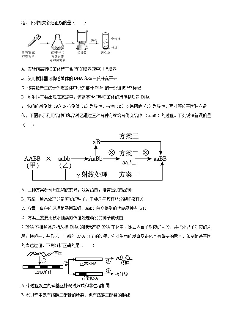 精品解析：浙江省台州市一中2022-2023学年高二上学期期中生物试题（原卷版+答案解析）03