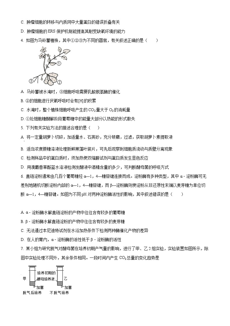 精品解析：浙江省嘉兴市一中2022-2023学年高二上学期期中检测生物试题（原卷版+答案解析）02