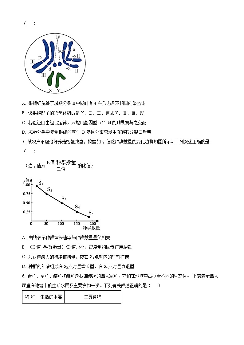 2024蚌埠高三下学期第三次教学质量检查试题生物含解析02