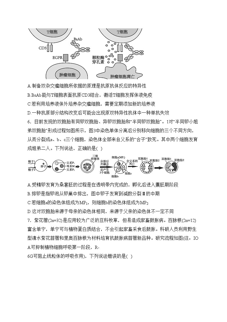 江苏省盐城中学2023-2024学年高二上学期期末考试生物试卷(含答案)第2页