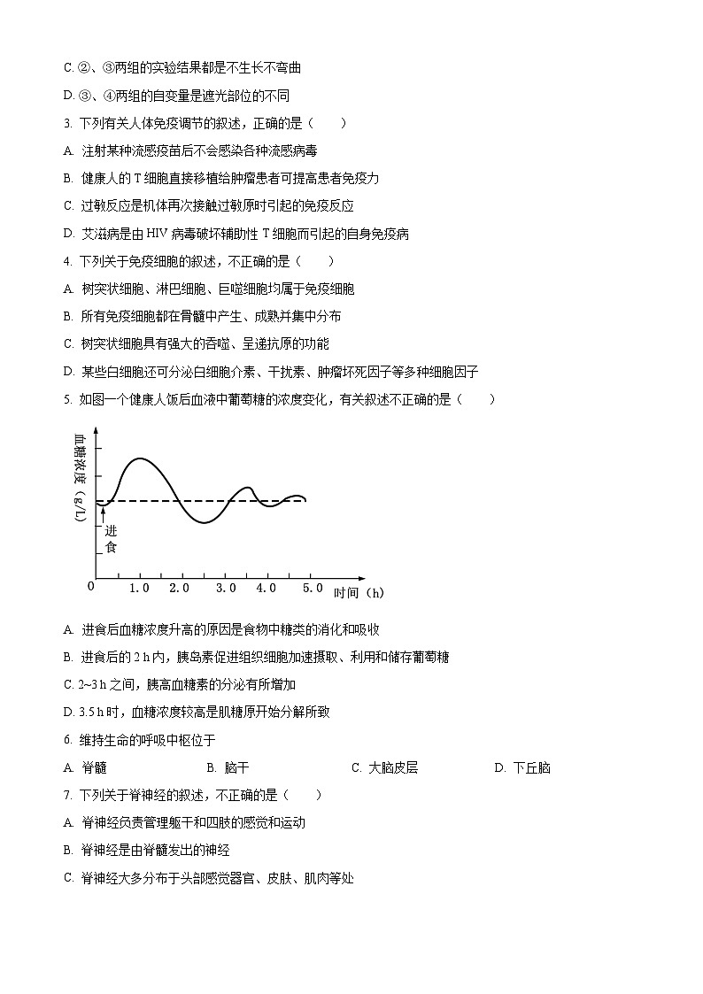 吉林省长春外国语学校2023-2024学年高二下学期开学考试生物试卷（Word版附解析）02