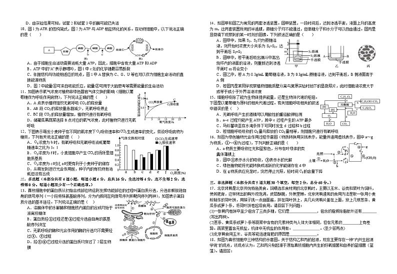 江西省宜春市宜丰县宜丰中学2023-2024学年高一下学期开学考试生物试题02