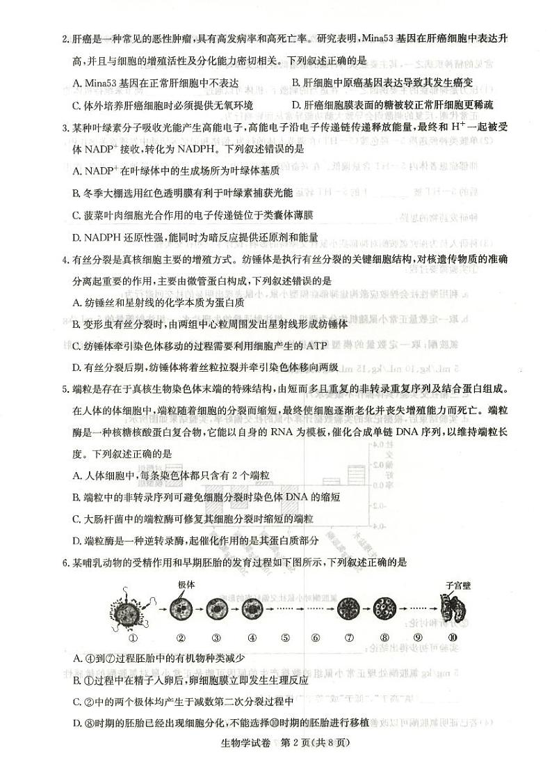 湖北省高中名校联盟2023—2024学年高三上学期第三次联合考试生物试题第2页