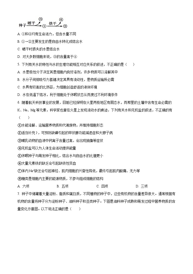 河南省许昌高级中学2023-2024学年高一下学期开学考试生物试卷（Word版附解析）第2页