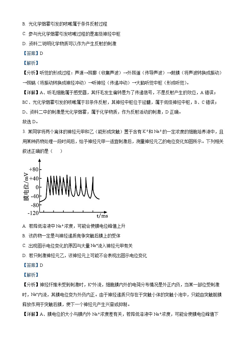 江西省部分学校2023-2024学年高二下学期开学考试生物试题（Word版附解析）02