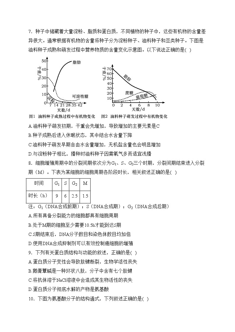 许昌高级中学2023-2024学年高一下学期开学考试生物试卷(含答案)第3页