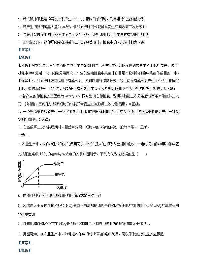 四川省绵阳市2023_2024学年高三生物上学期9月月考理综试题含解析03
