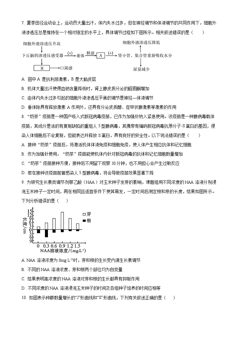 湖南省邵阳市二中等校2023-2024学年高二下学期开学考试联考生物试卷（Word版附解析）03