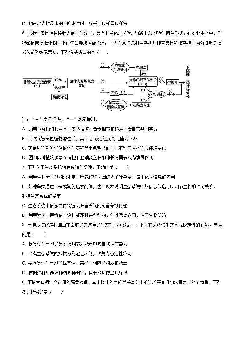 湖南省永州市第一中学2023-2024学年高二下学期开学考试生物试卷（Word版附解析）03