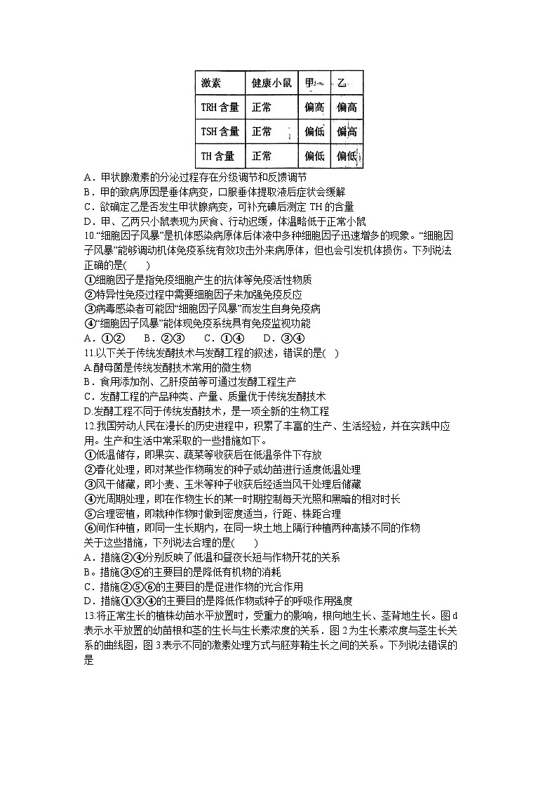 河南省南阳市第一中学校2023-2024学年高二下学期开学考试生物试题03