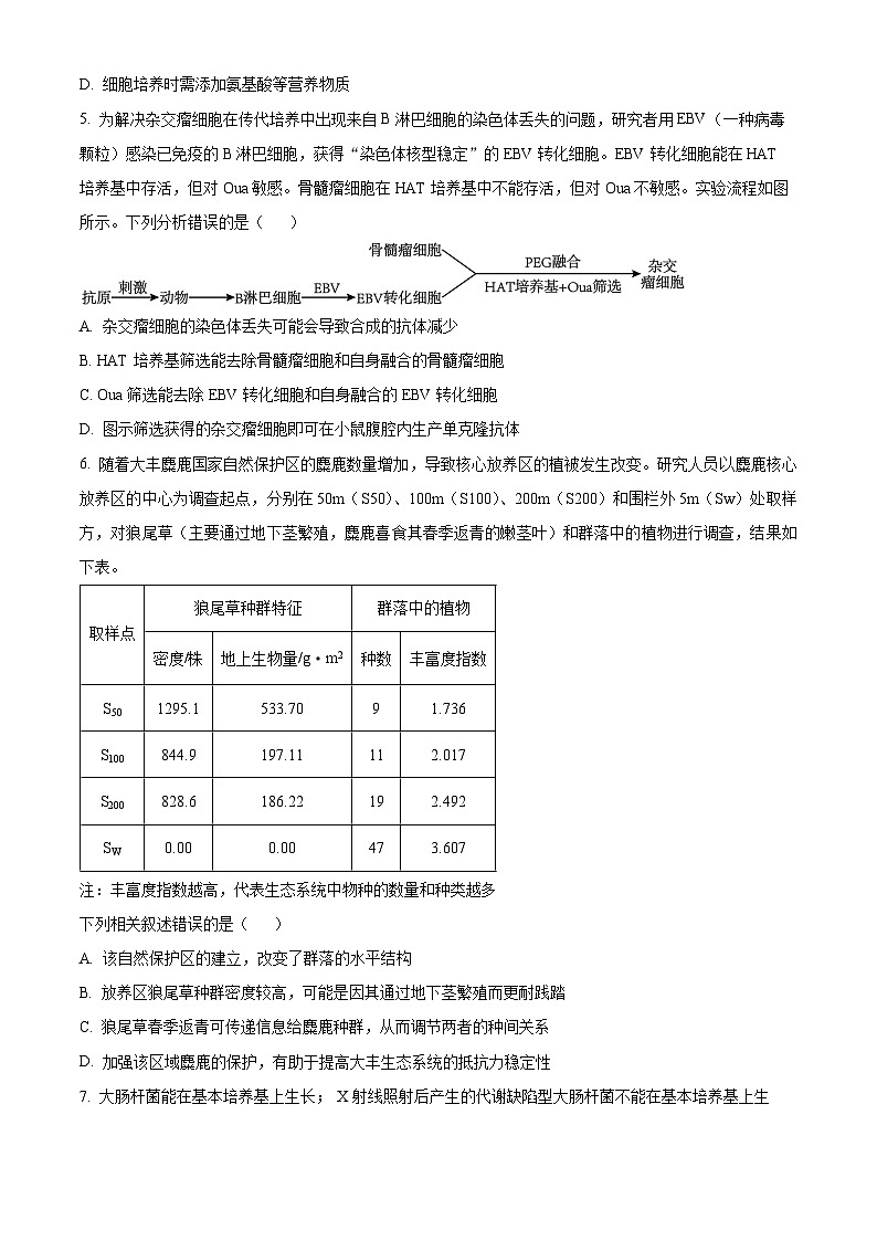 精品解析：江西省宜春市丰城市九中日新班2023-2024学年高二上学期期末生物试题（原卷版）第2页
