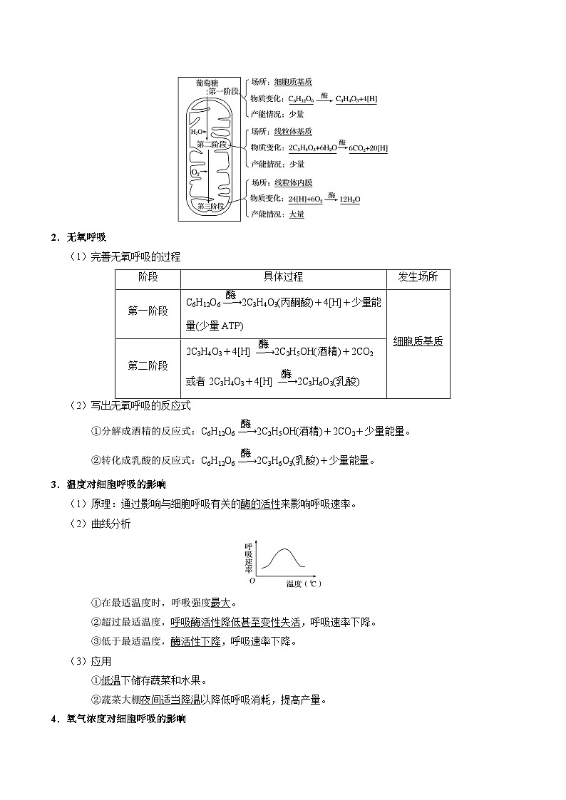 最新高考生物考点一遍过讲义 考点17 细胞呼吸02