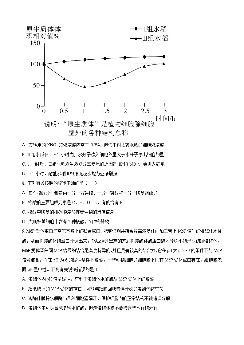山东省烟台市莱州市第一中学2023-2024学年高一下学期开学考试生物试卷（Word版附解析）03