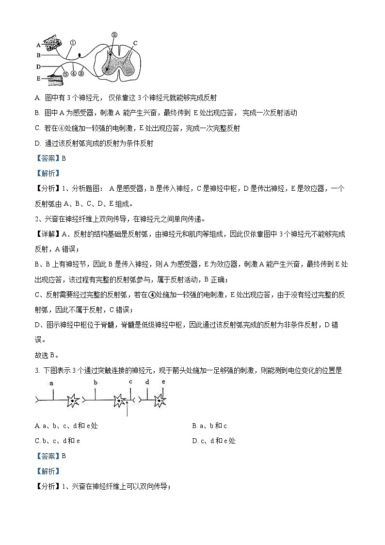 精品解析：黑龙江省大庆外国语学校2023-2024学年高二下学期开学质量检测生物试题（解析版）第2页