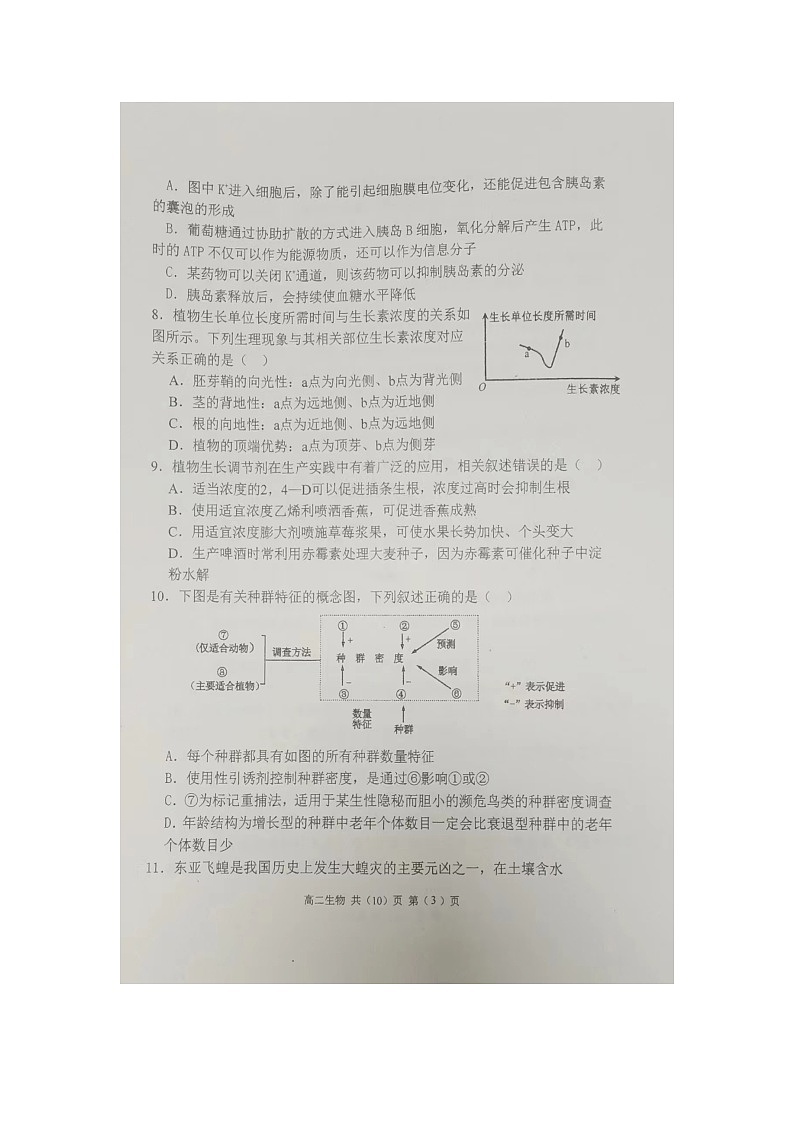 辽宁省七校协作体2023-2024学年高二下学期开学考试生物试题03