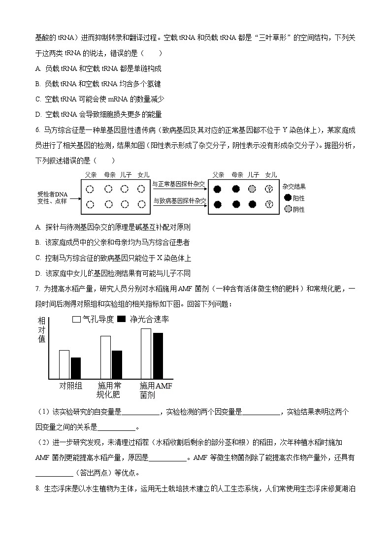 四川省自贡市2023届高三下学期第二次诊断性考试理综生物试卷（Word版附解析）02