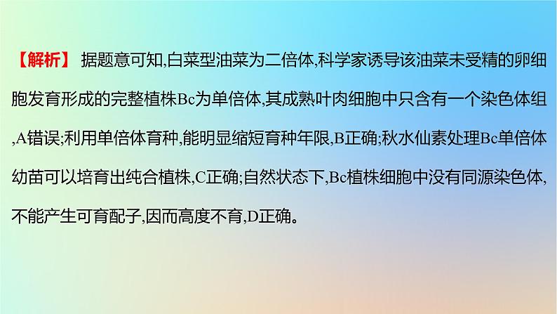 2025版高考生物一轮复习真题精练第七章生物的变异与进化第25练生物变异在生产中的应用课件03