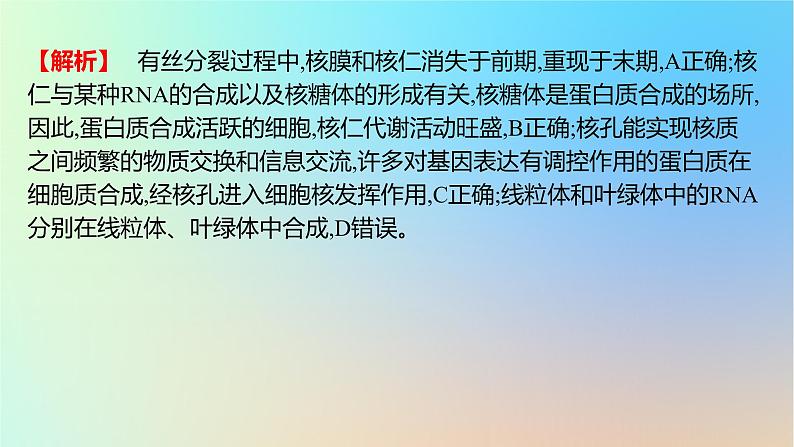 2025版高考生物一轮复习真题精练第二章细胞的基本结构与物质运输第5练细胞膜和细胞核的结构与功能课件03