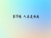 2025版高考生物一轮复习真题精练第五章遗传的基本规律第19练人类遗传参件课件PPT