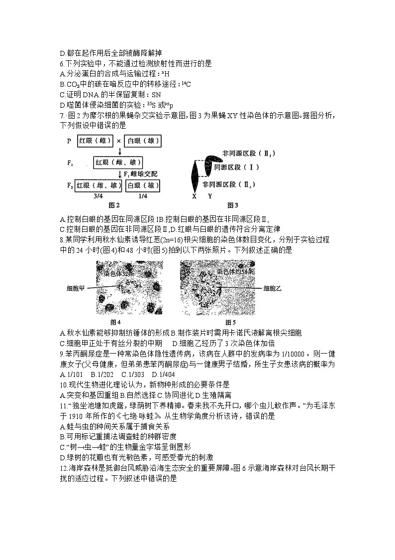 广东省普通高中2024届高三下学期一模考试生物试题第2页