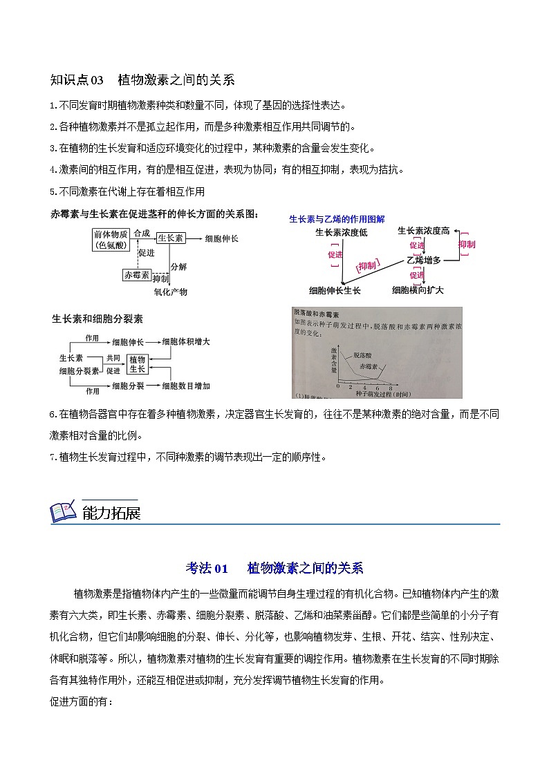 5.2 其它植物激素（学生版）-高二生物同步精品讲义（人教版选择性必修1）第2页