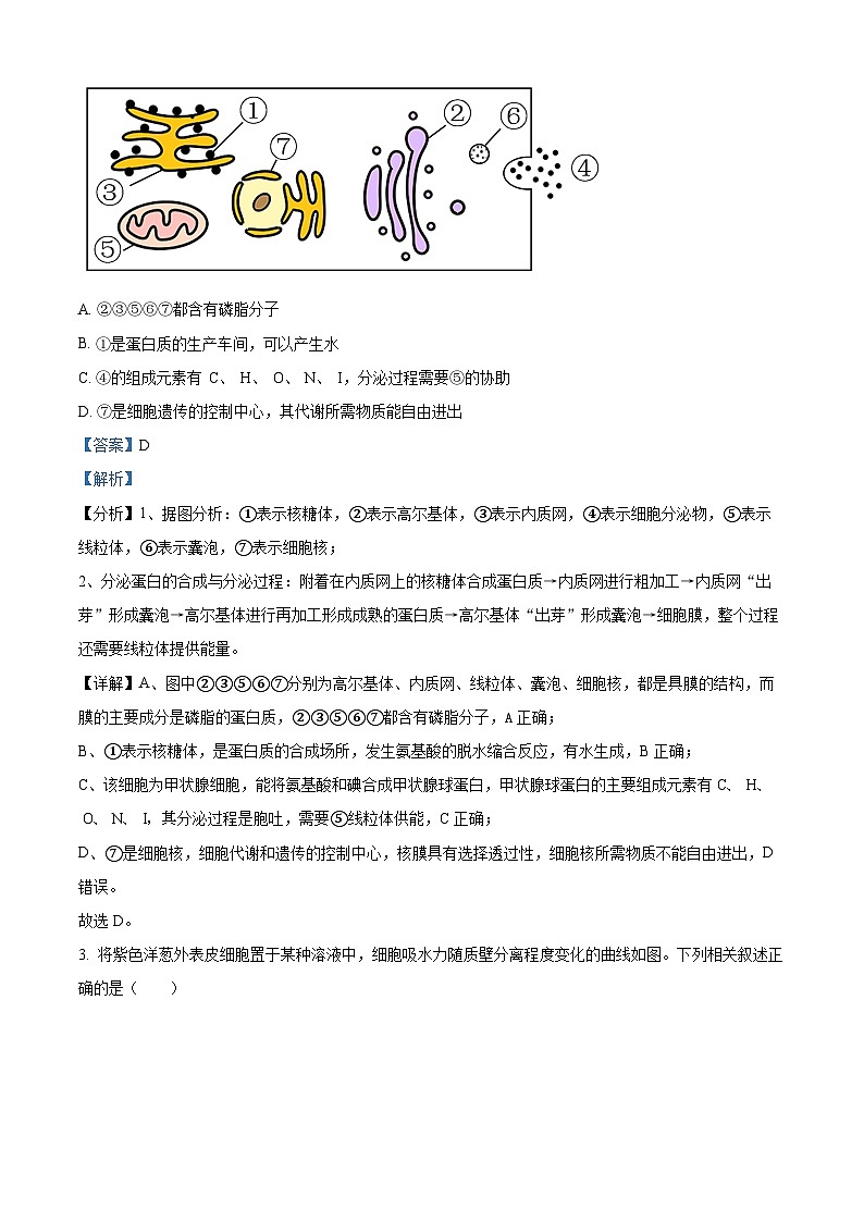 精品解析：2024年重庆市普通高中学业水平选择性考试高考模拟调研卷（三）生物试题（解析版）第2页