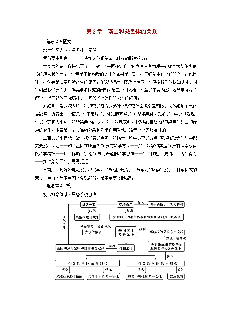 2024春新教材高中生物第2章基因和染色体的关系第1节减数分裂和受精作用第1课时减数分裂教师用书新人教版必修2第1页