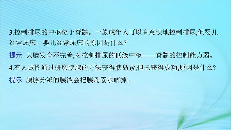 新高考新教材2024届高考生物二轮总复习专题七个体稳态与调节第1讲动物和人体生命活动的调节课件第8页