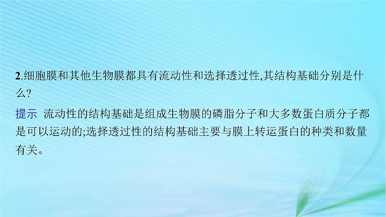 新高考新教材2024届高考生物二轮总复习专题一细胞的分子结构基础及物质运输第2讲细胞的结构基础与物质运输课件07