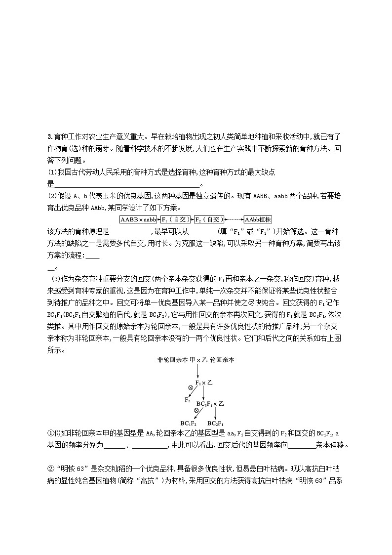 2024届新高考生物二轮总复习大题分析与表达练3变异与育种类大题突破（附解析）第2页