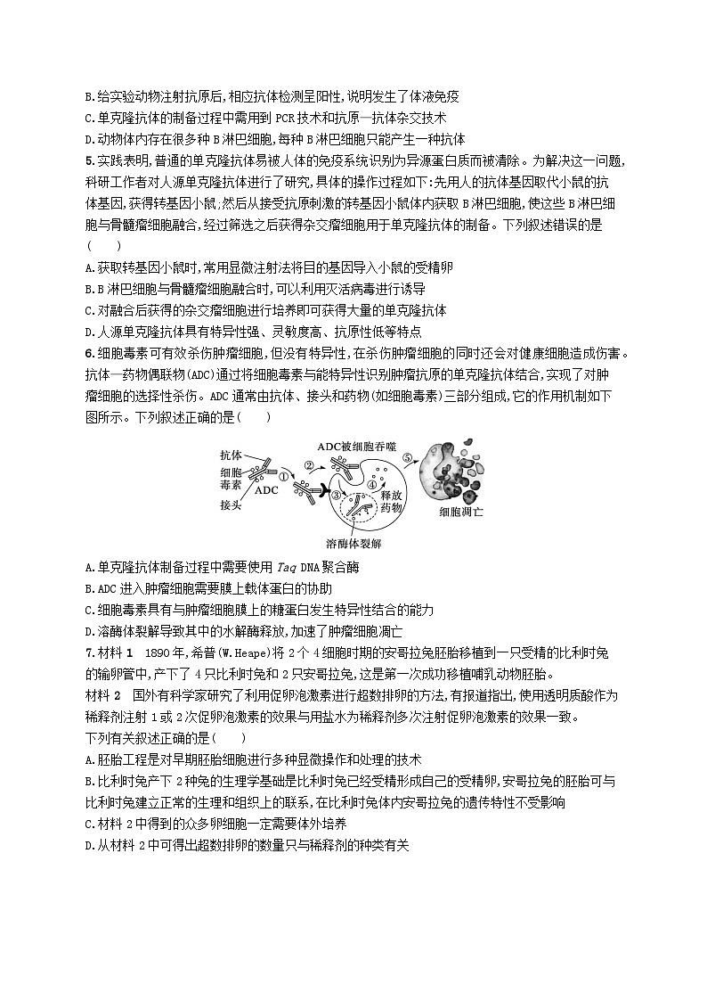 2024届新高考生物二轮总复习专题突破练12细胞工程和基因工程（附解析）第2页
