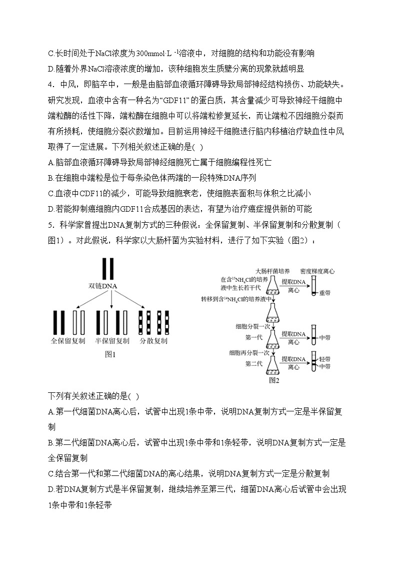 贵州省贵阳市六校2024届高三联合考试（三）生物学试卷(含答案)第2页