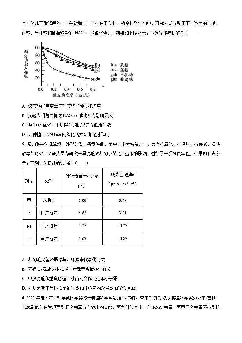 精品解析：贵州省安顺市2023-2024学年高三上学期期末生物试题（原卷版）第2页