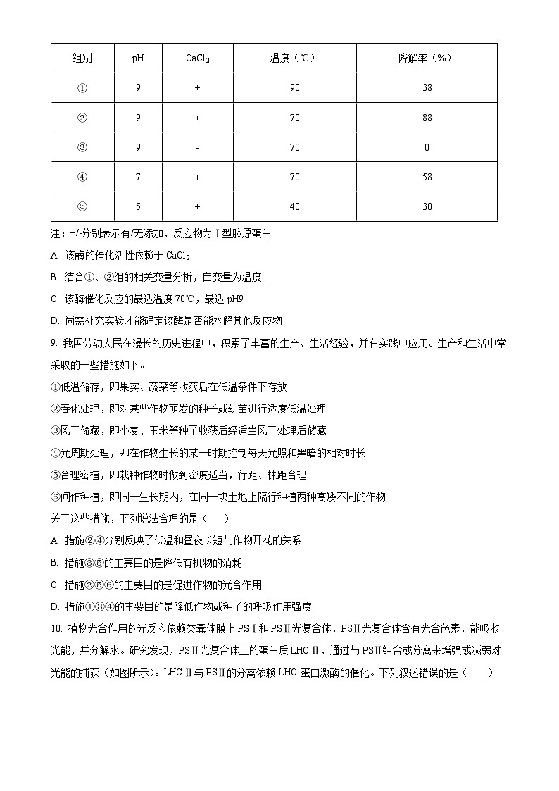 精品解析：湖南省益阳市博雅高级中学2023-2024学年高二上学期期末生物试题（原卷版）第3页