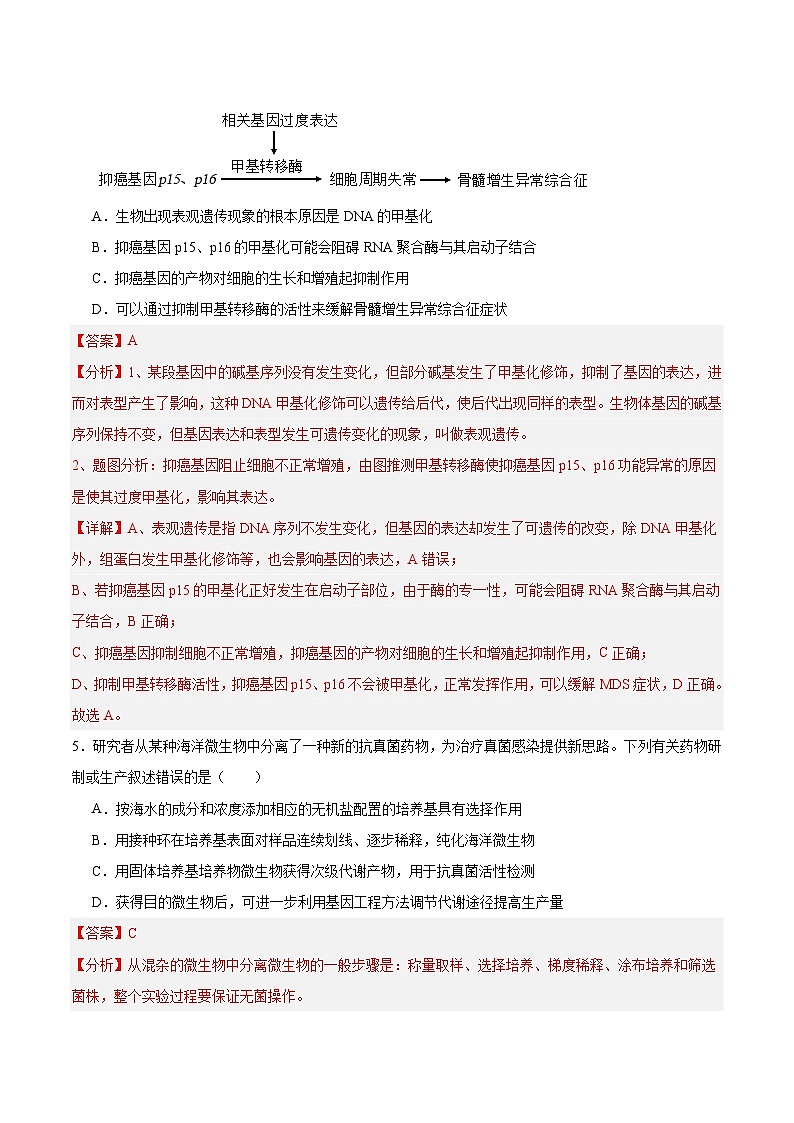 2024年高考第二次模拟考试卷：生物（全国卷新教材）（全解全析）第3页