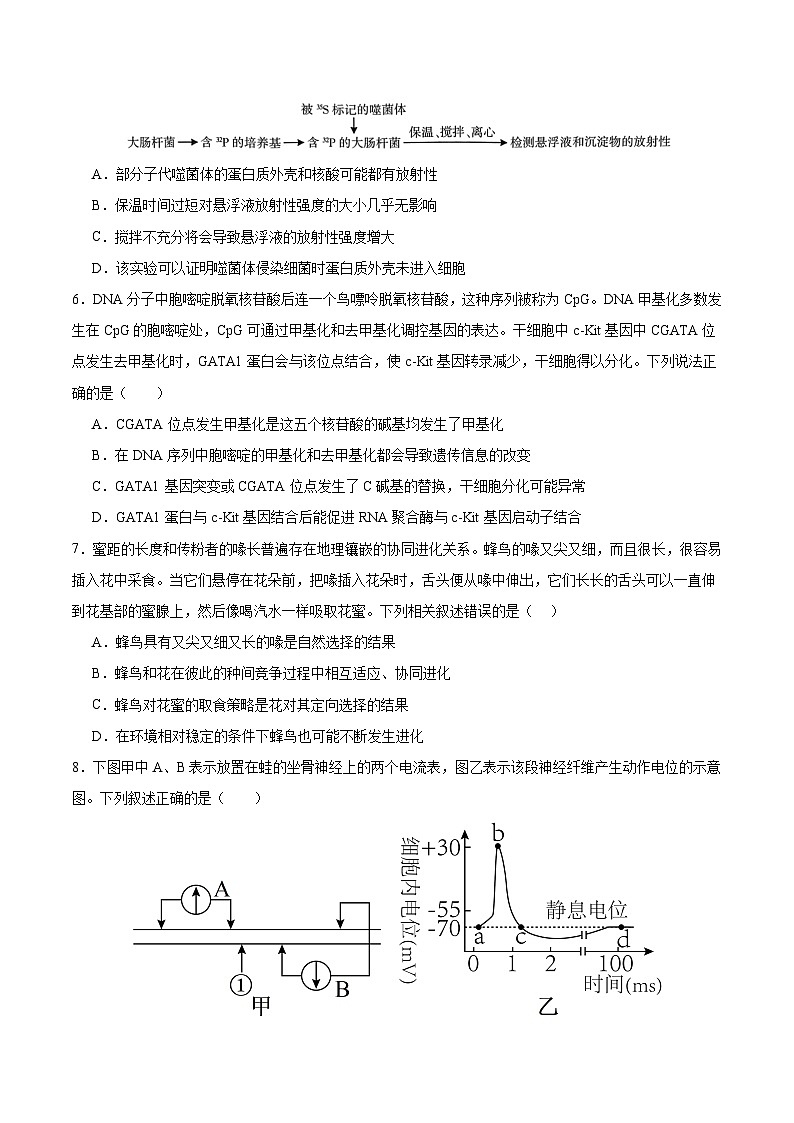 2024年九省新高考第二次模拟考试卷：生物（江西卷）（考试版）A4第3页