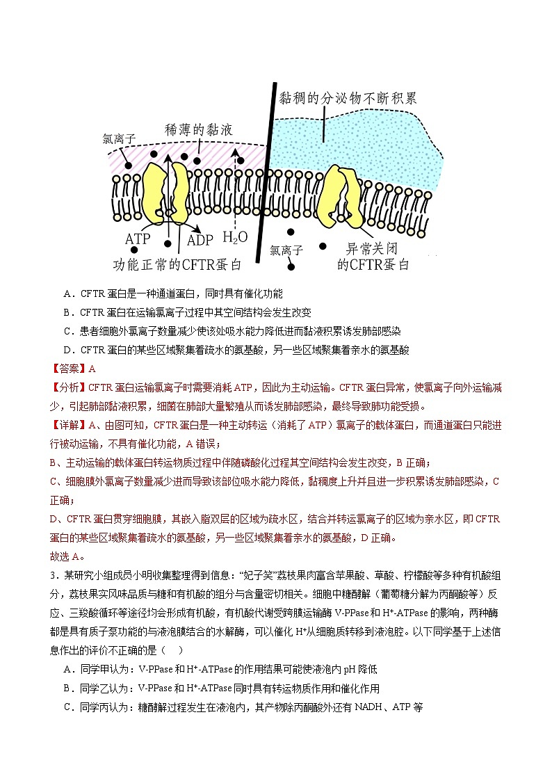 2024年九省新高考第二次模拟考试卷：生物（安徽卷）（全解全析）第2页