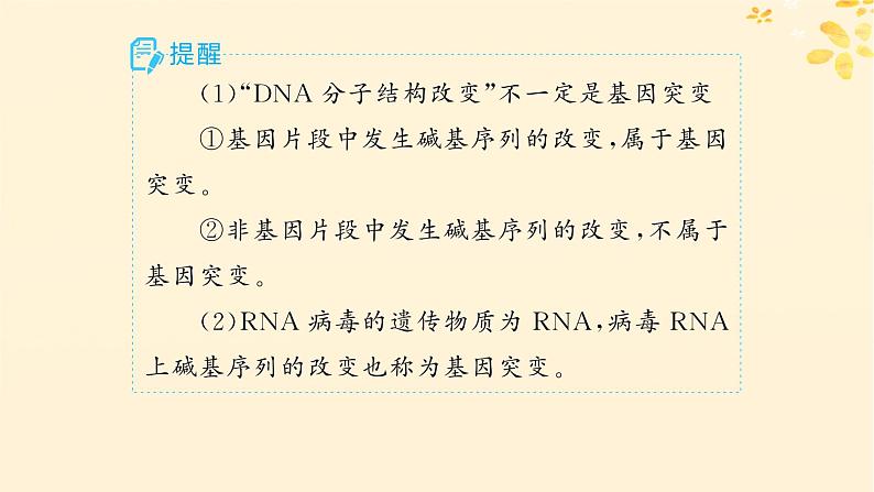 备战2025届新高考生物一轮总复习第7单元生物的变异和进化第27讲基因突变基因重组课件第7页