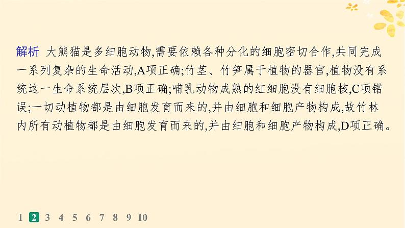 备战2025届新高考生物一轮总复习第1单元细胞的概述细胞的分子组成课时规范练1走近细胞课件06