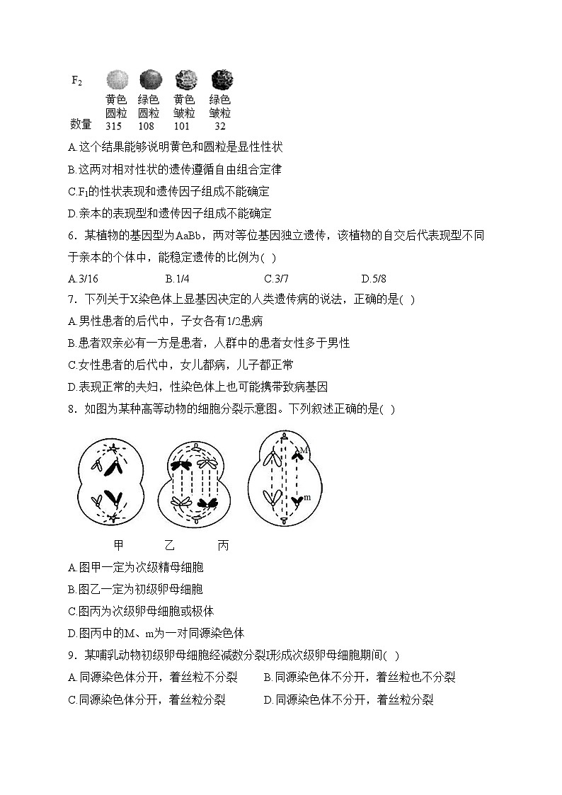 贵阳市白云兴农中学2022-2023学年高一下学期期中考试生物试卷(含答案)02