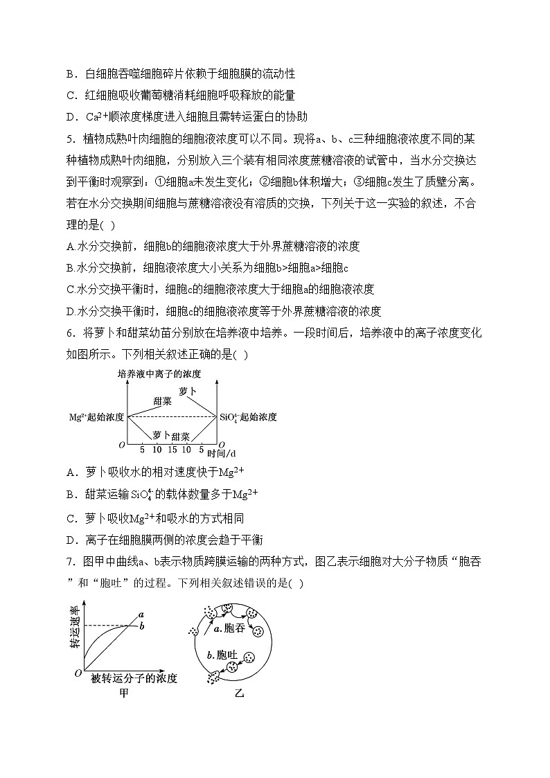 大庆铁人中学2023-2024学年高一下学期开学考试生物试卷(含答案)02
