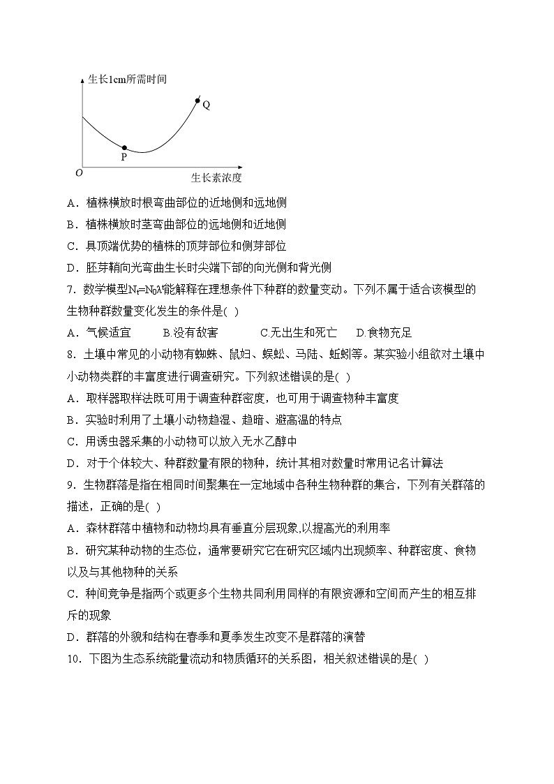 湖南省张家界市普通高中2023-2024学年高二上学期期末考试生物试卷(含答案)第3页