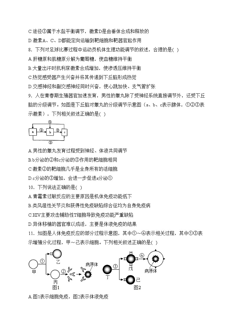 宣威市第三中学2023-2024学年高二下学期第一次月考生物试卷(含答案)第3页