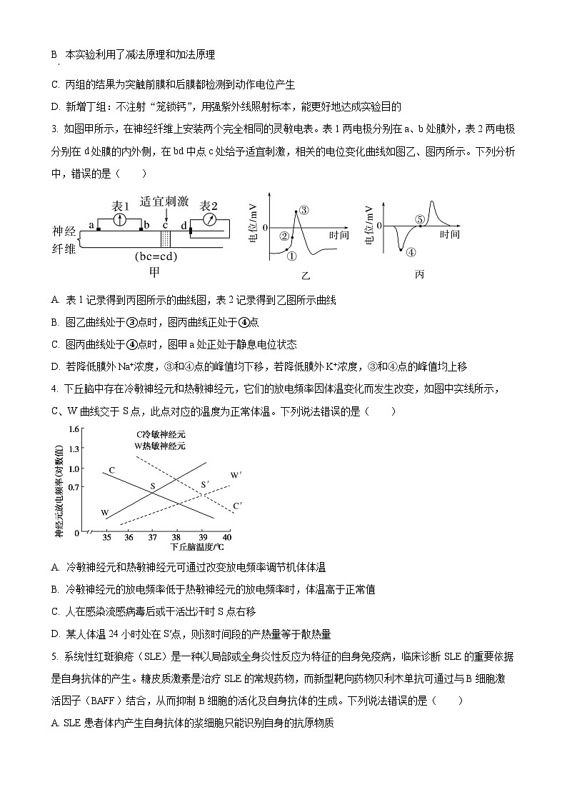 湖南省长沙市雅礼中学2023-2024学年高二下学期入学考试生物试卷（Word版附解析）02