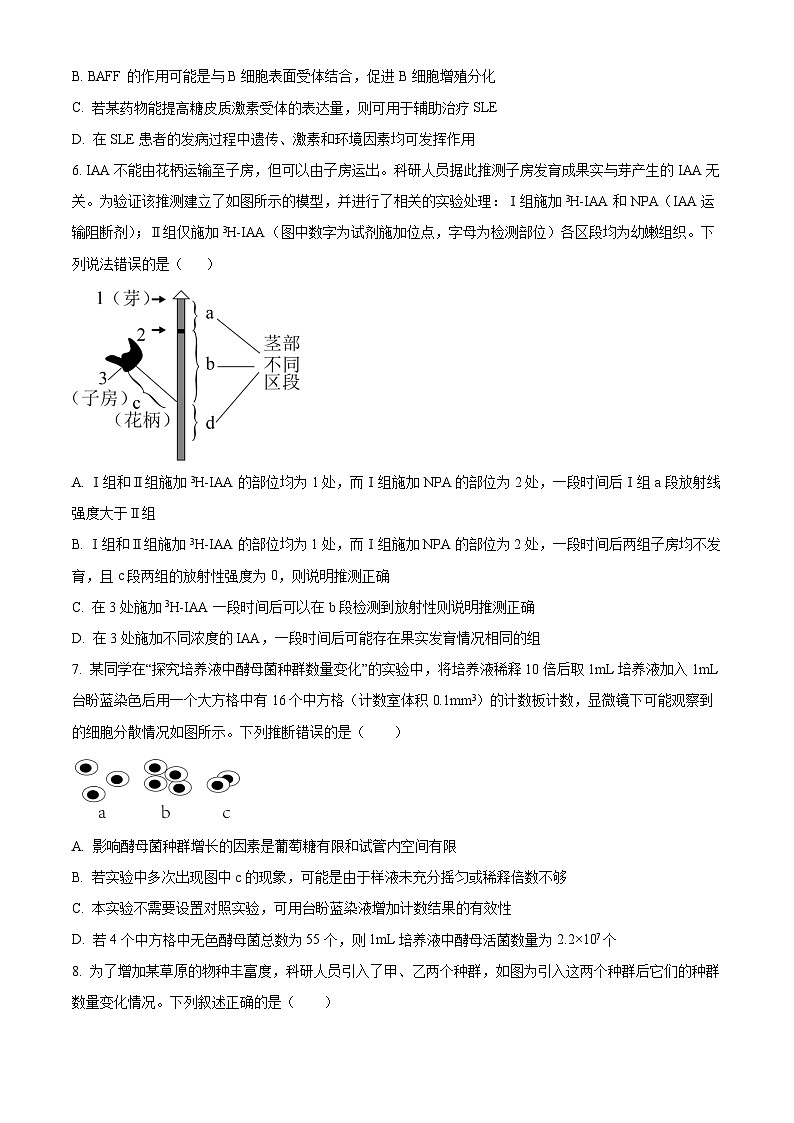 湖南省长沙市雅礼中学2023-2024学年高二下学期入学考试生物试卷（Word版附解析）03