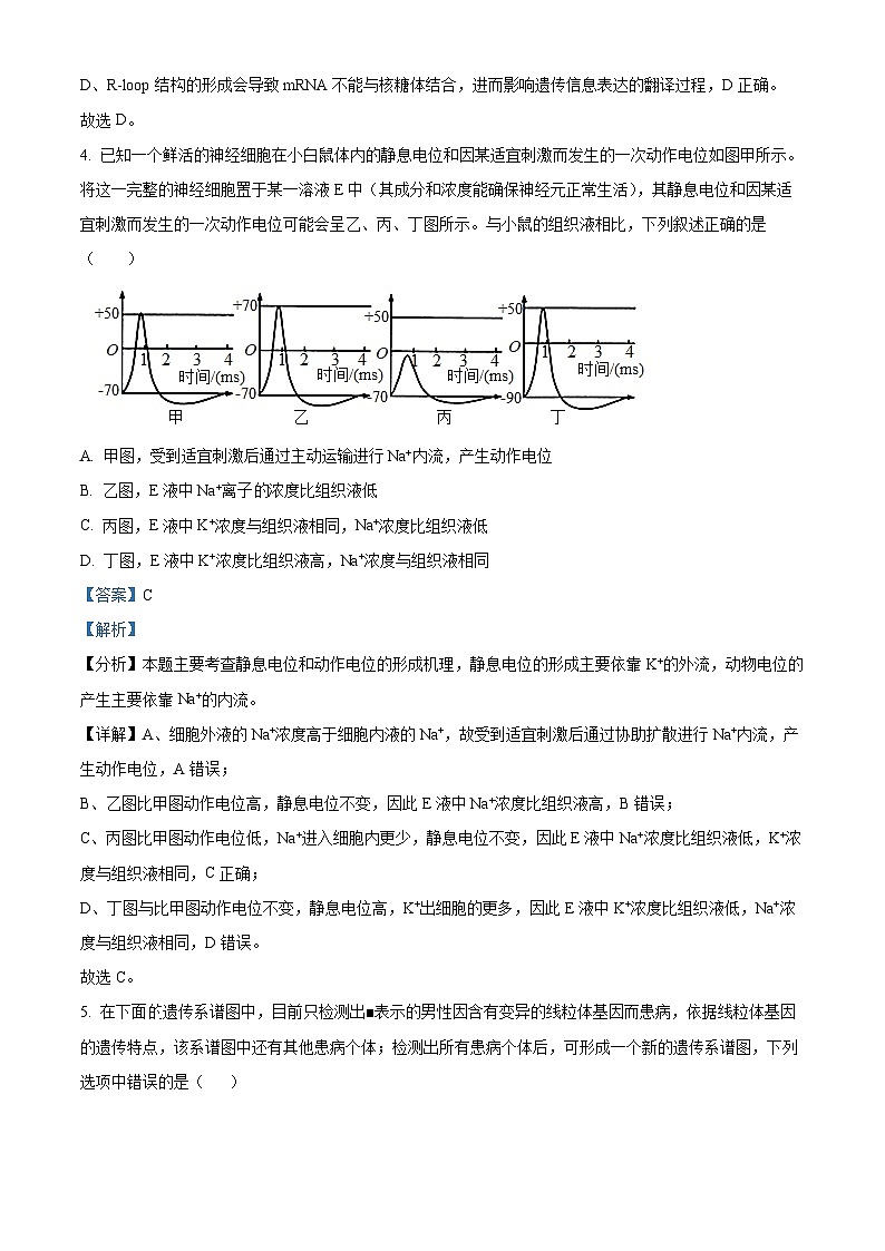 四川省成都市第七中学2024届高三下学期二模诊断考试生物试题（Word版附解析）03