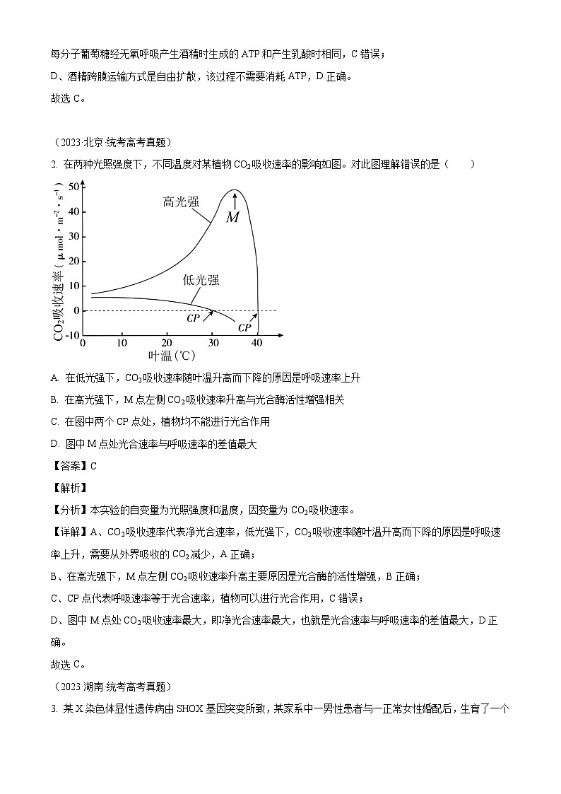 湖南省岳阳市平江县颐华高级中学2023-2024学年高三下学期入学考试生物学试题（原卷版+解析版）02