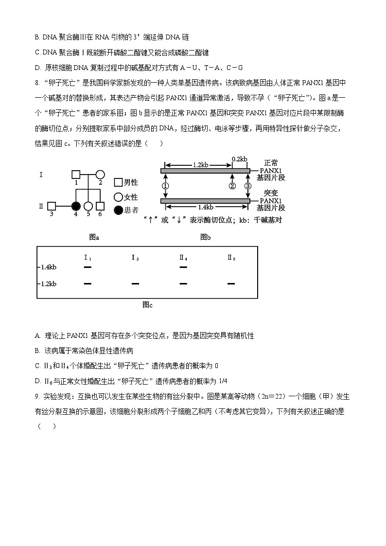 重庆市南开中学2023-2024学年高三下学期3月月考生物试题试卷（Word版附解析）03